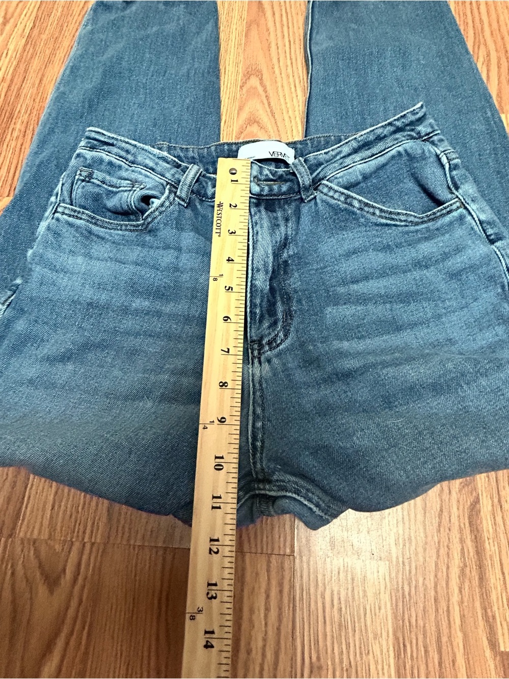VERVET Women's High Rise Straight Leg Jeans Medium Wash Stretch Denim Size 28 - Picture 9 of 11